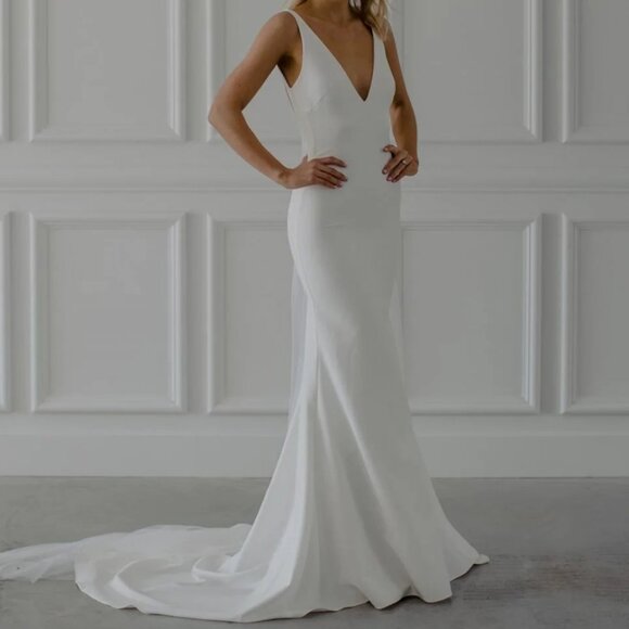 Made With Love Dresses & Skirts - Made with Love Bridal - Georgie V2 Crepe Wedding Dress / Size AU 6